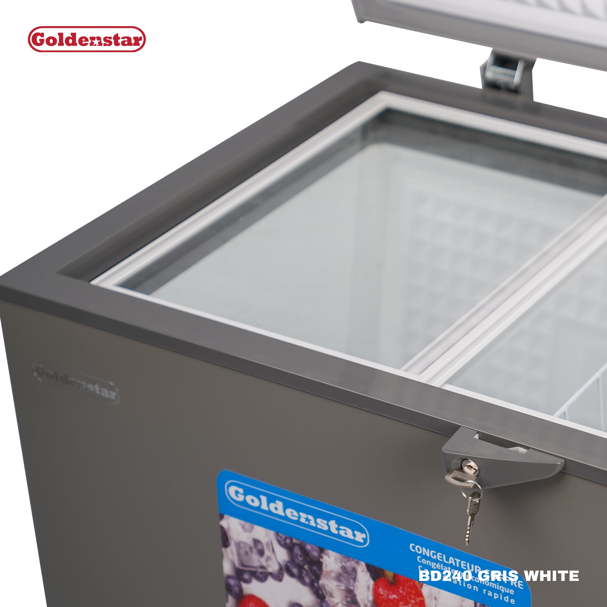 Congelateur 240L GRIS WHITE