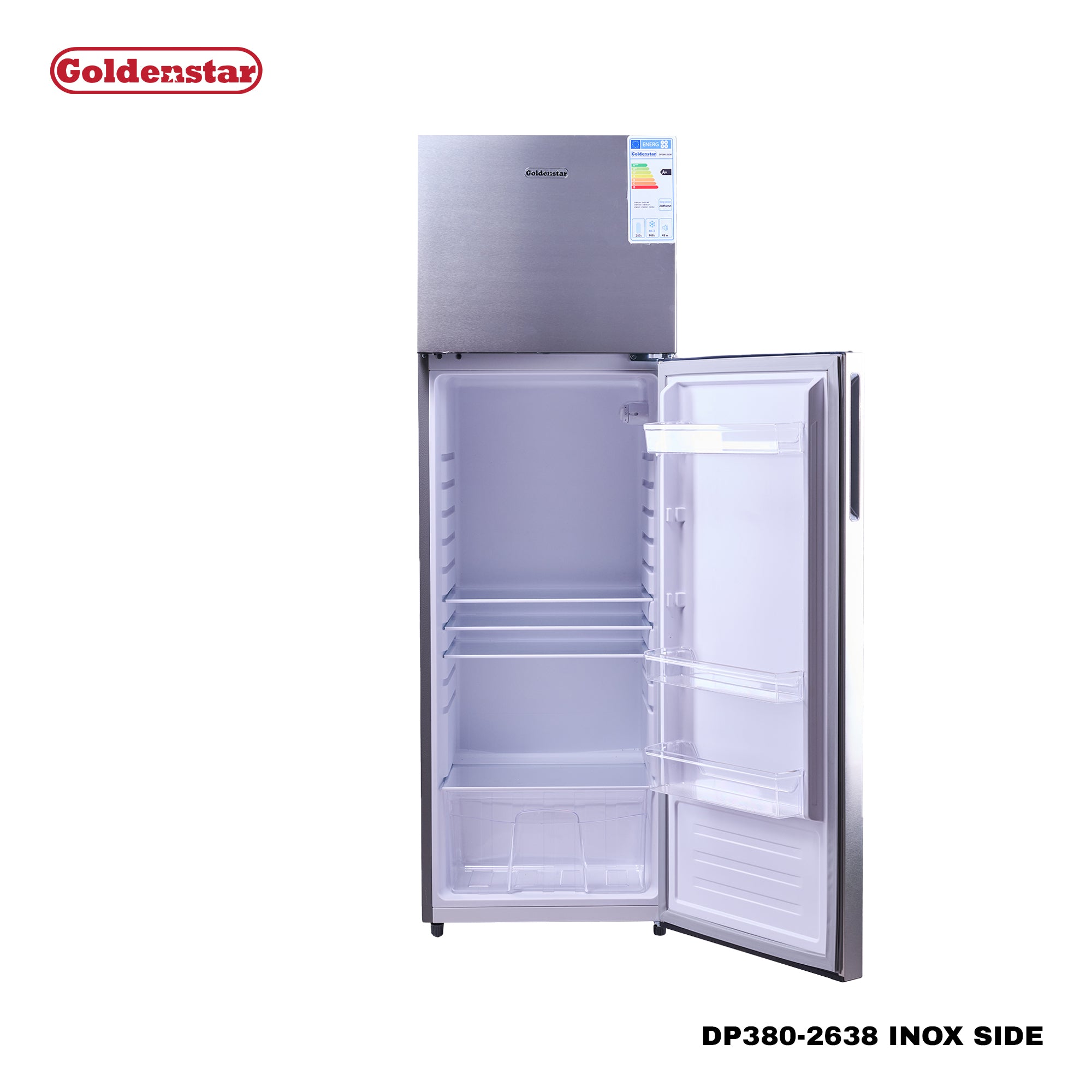 Réfrigérateur 380L INOX SIDE