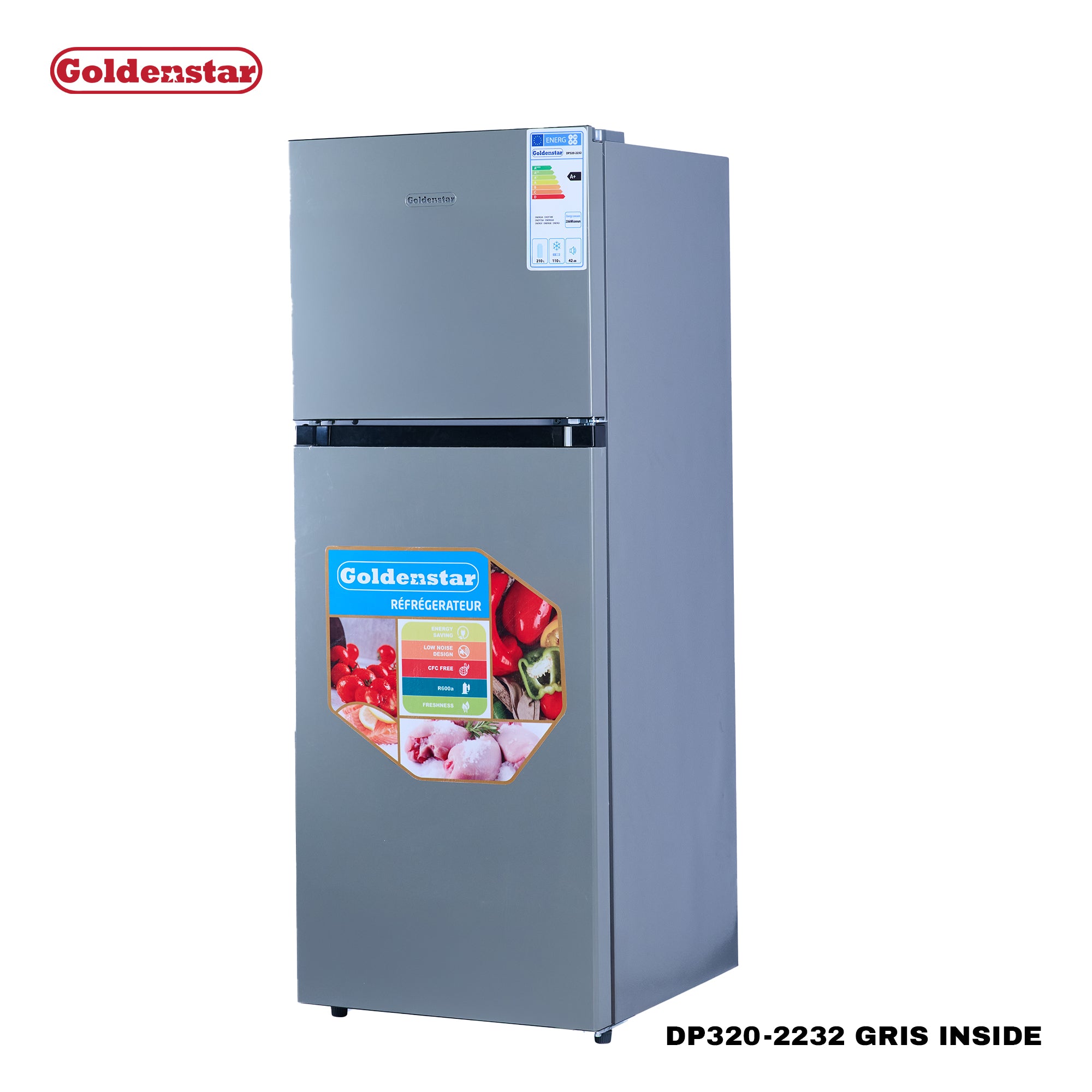 Réfrigérateur 320L GRIS