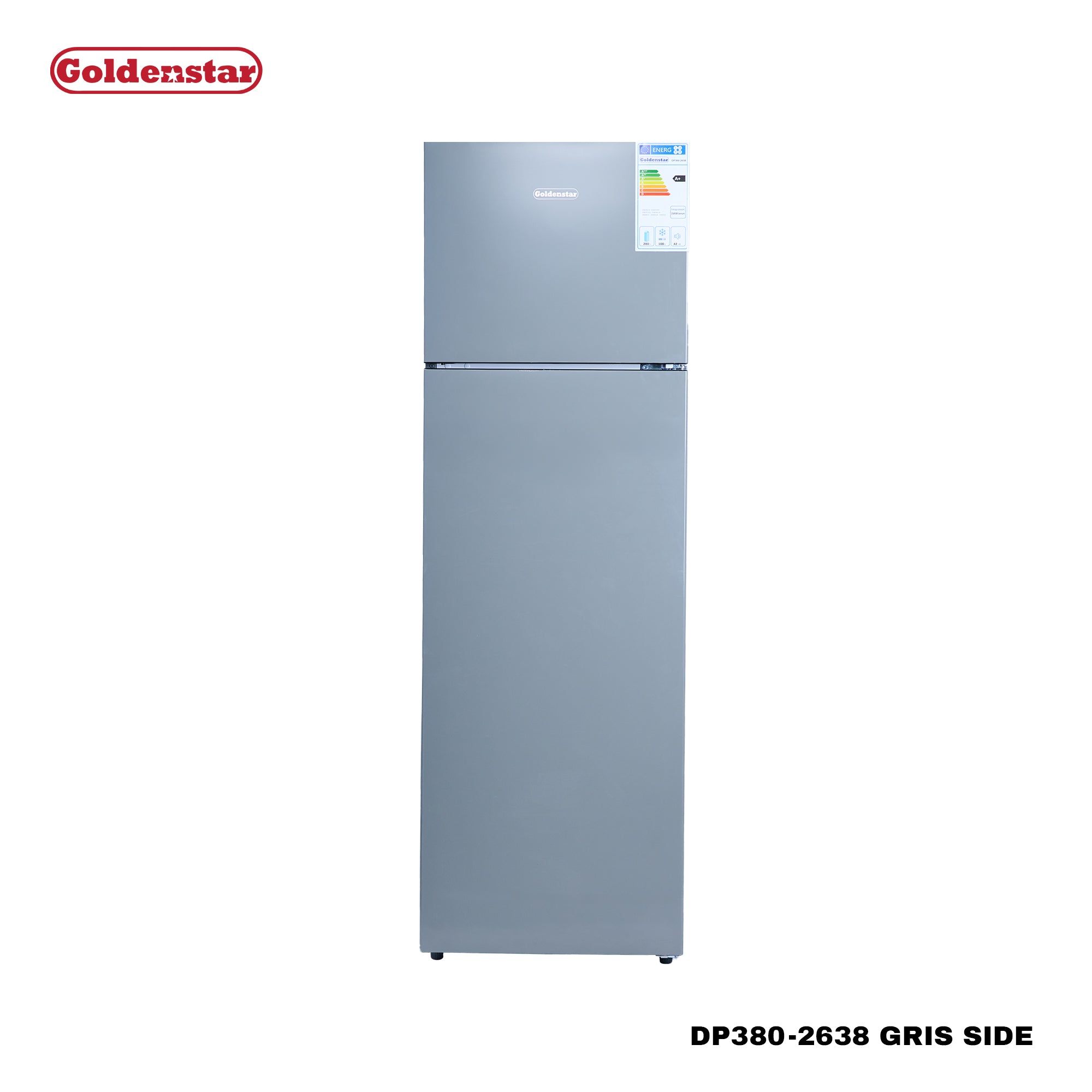 Réfrigérateur 380L GRIS SIDE