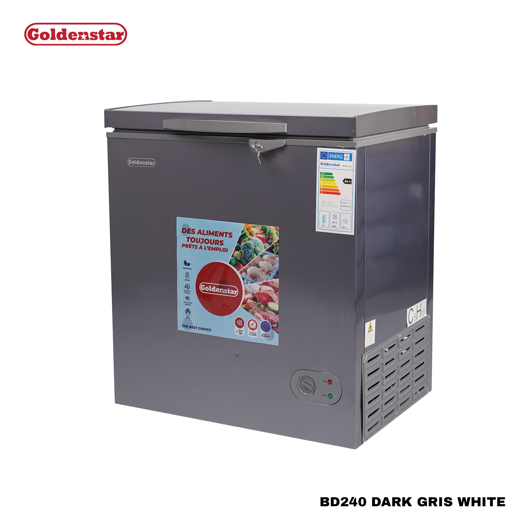 Congelateur 240L DARK GRIS WHITE