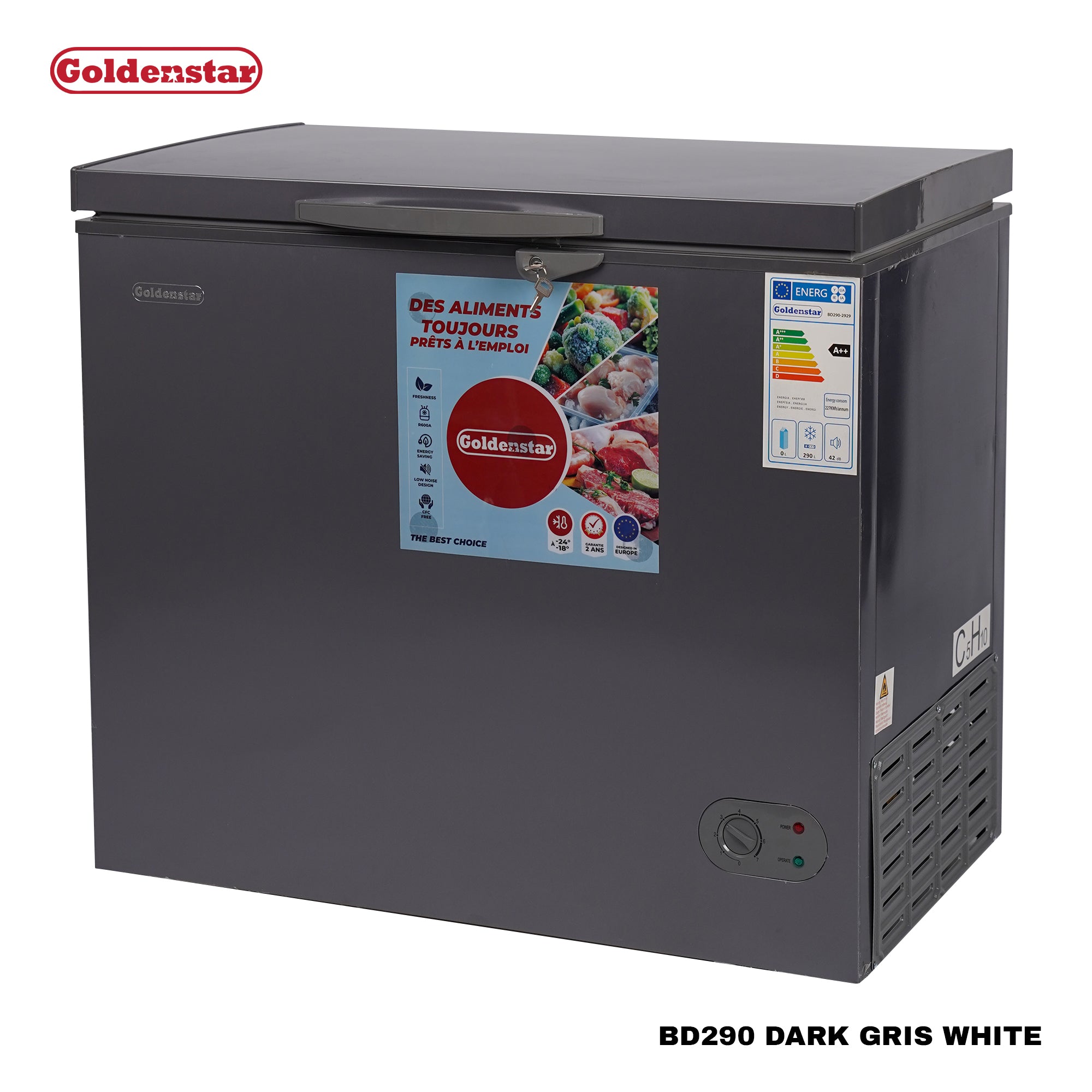 Congelateur 290L DARK GRIS WHITE