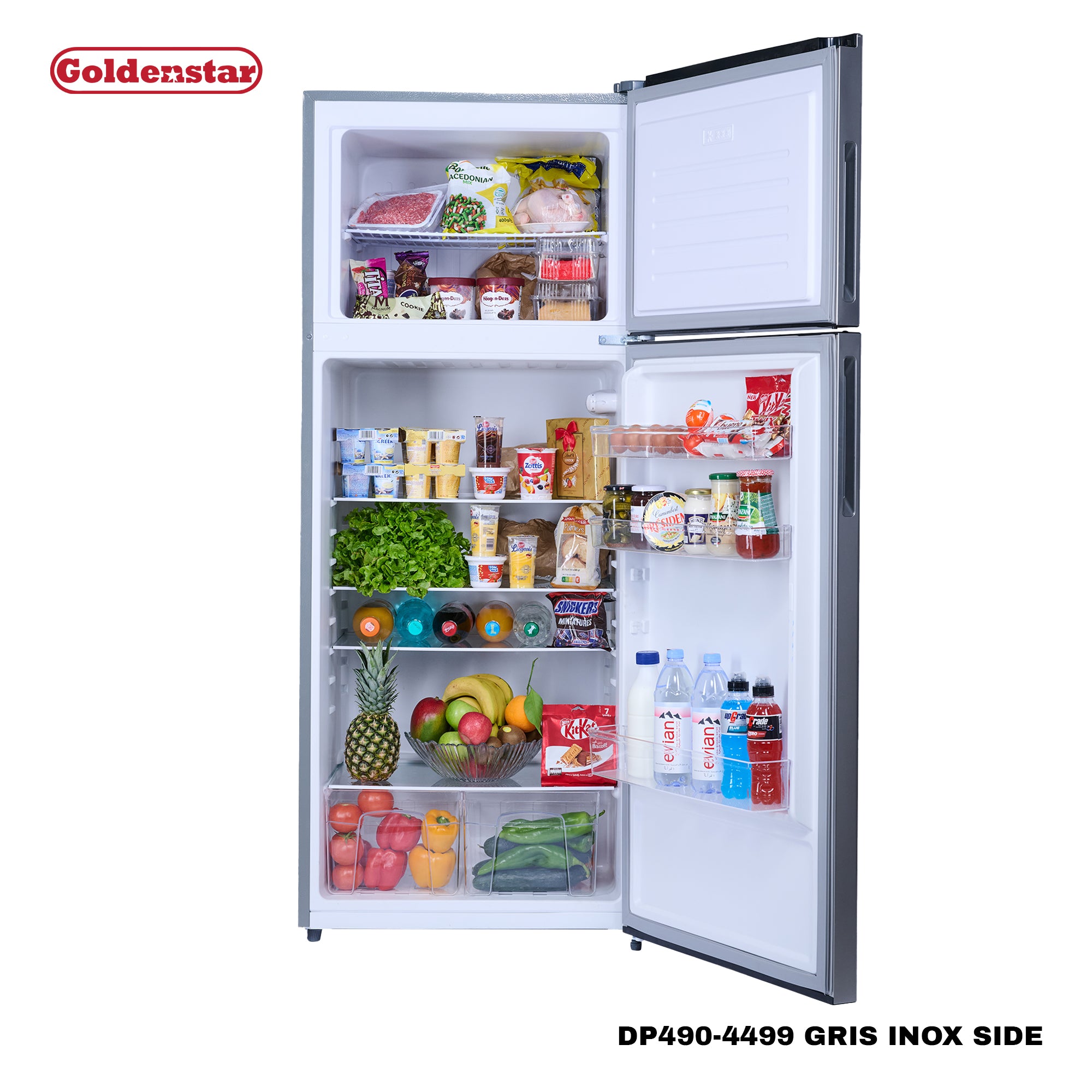 Réfrigérateur 490L INOX SIDE
