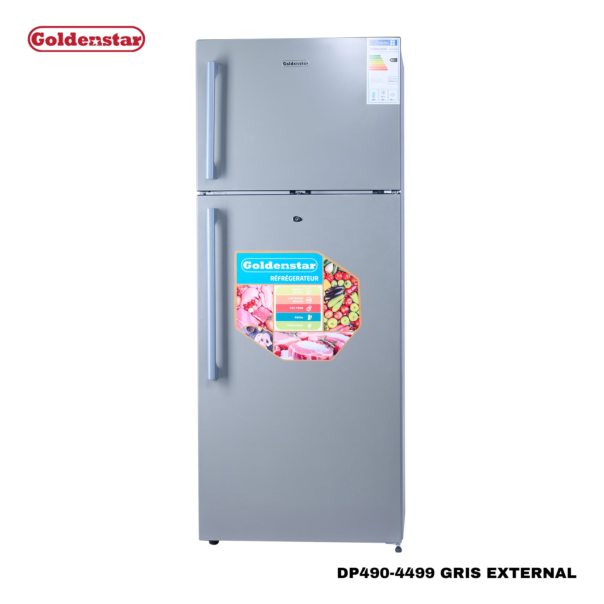 Réfrigérateur 490L GRIS EXTERNAL