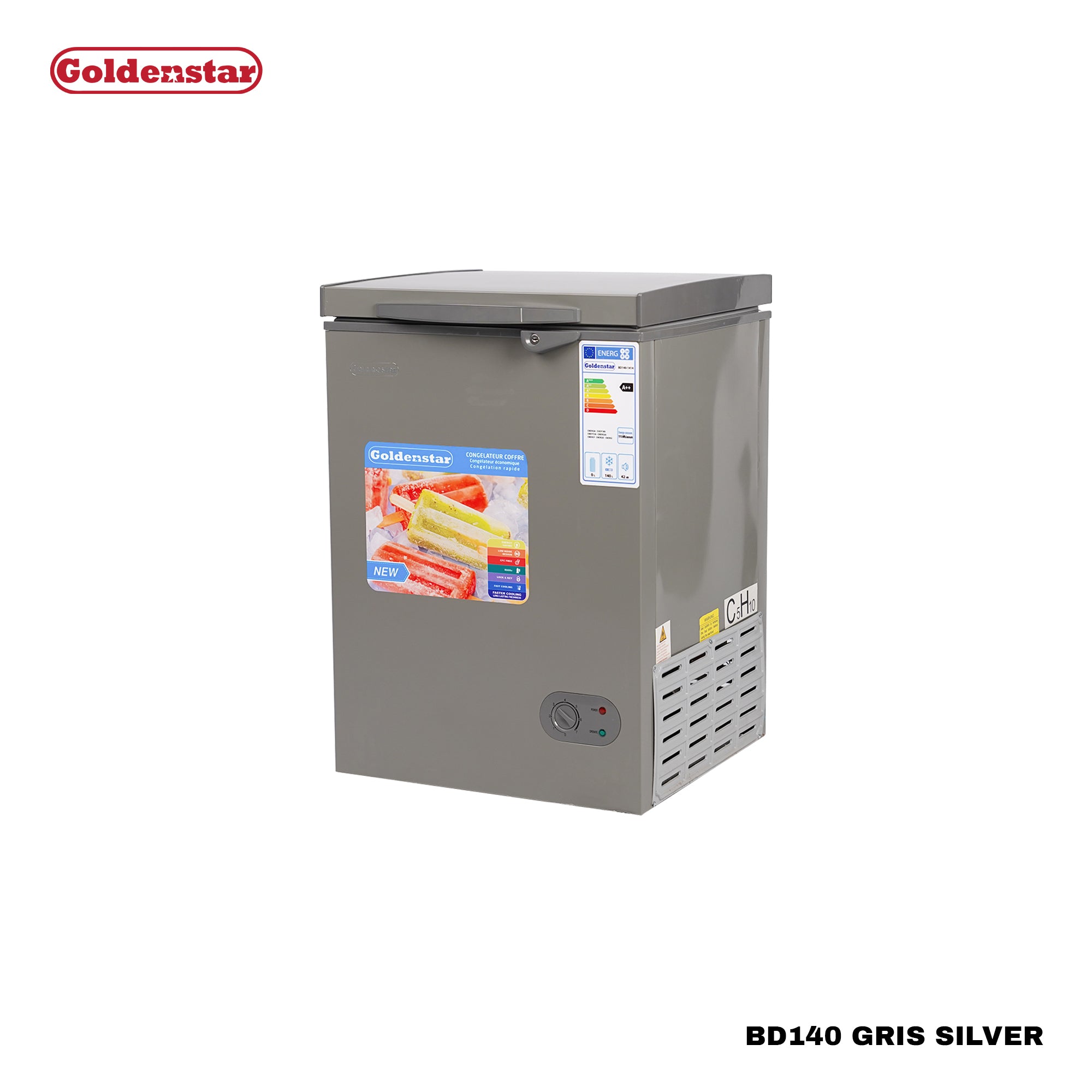 Congelateur 140L GRIS SILVER