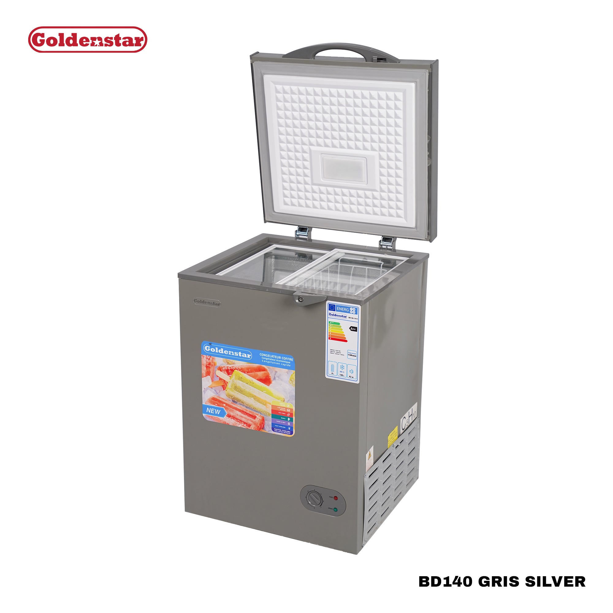 Congelateur 140L GRIS SILVER
