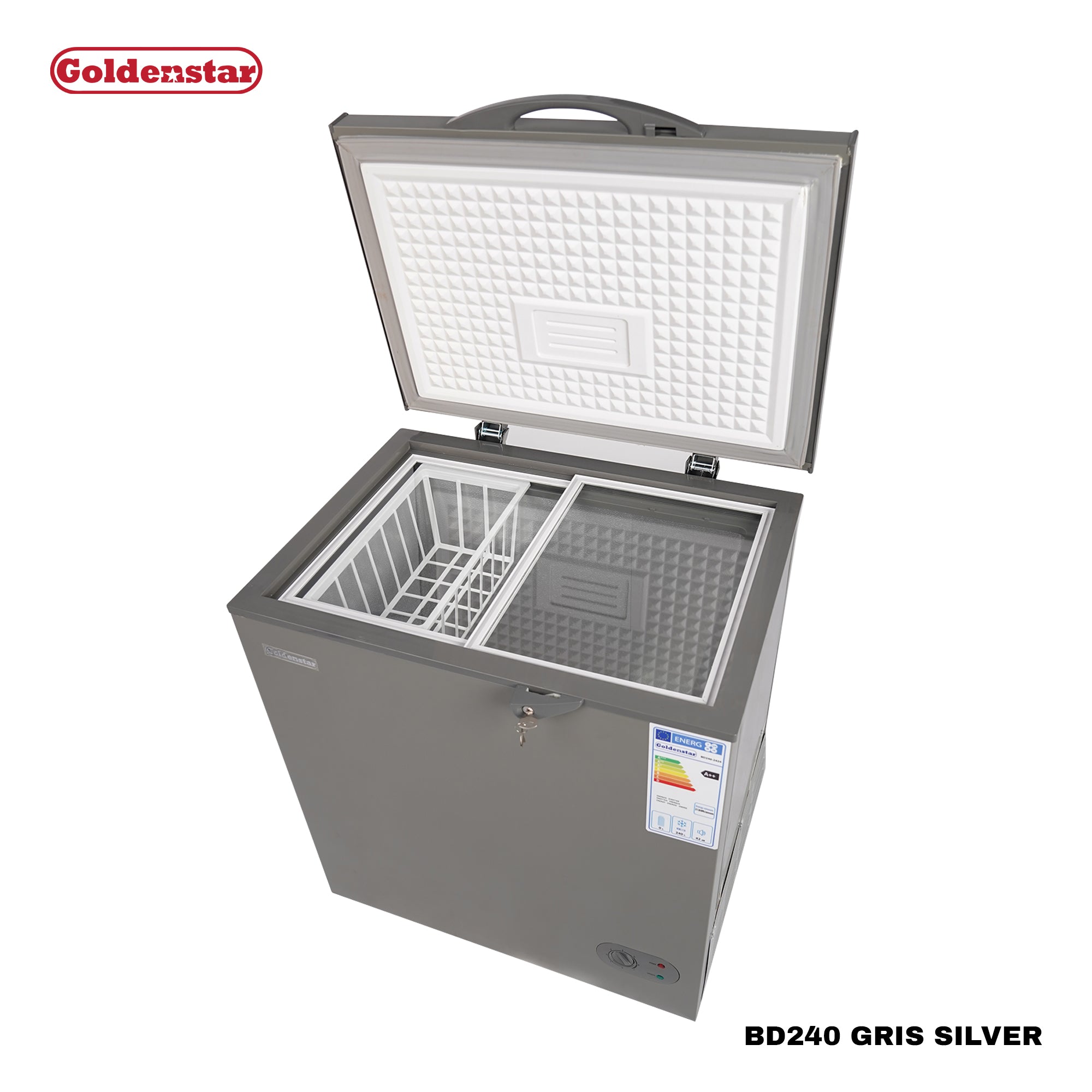 Congelateur 240L GRIS SILVER