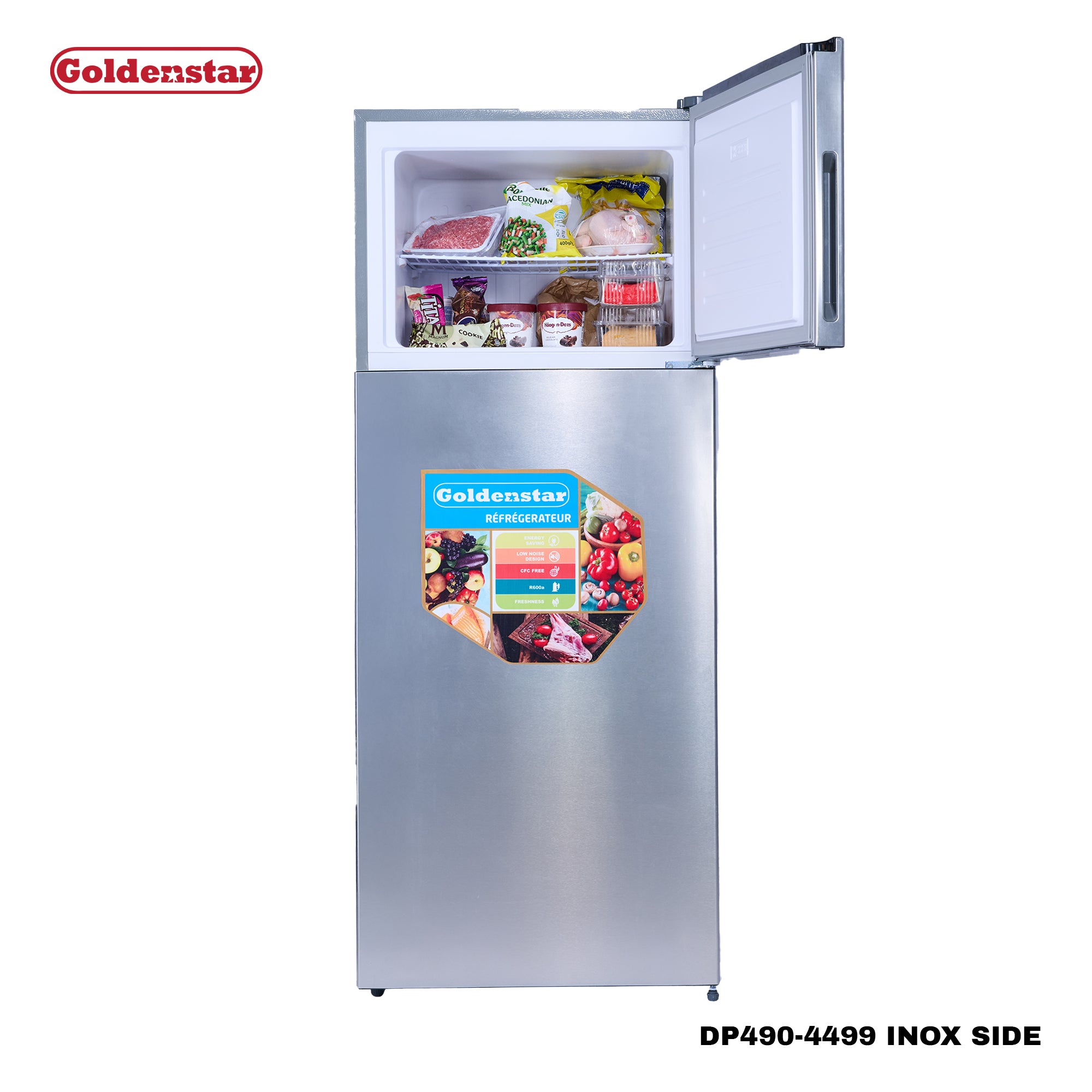Réfrigérateur 490L INOX SIDE