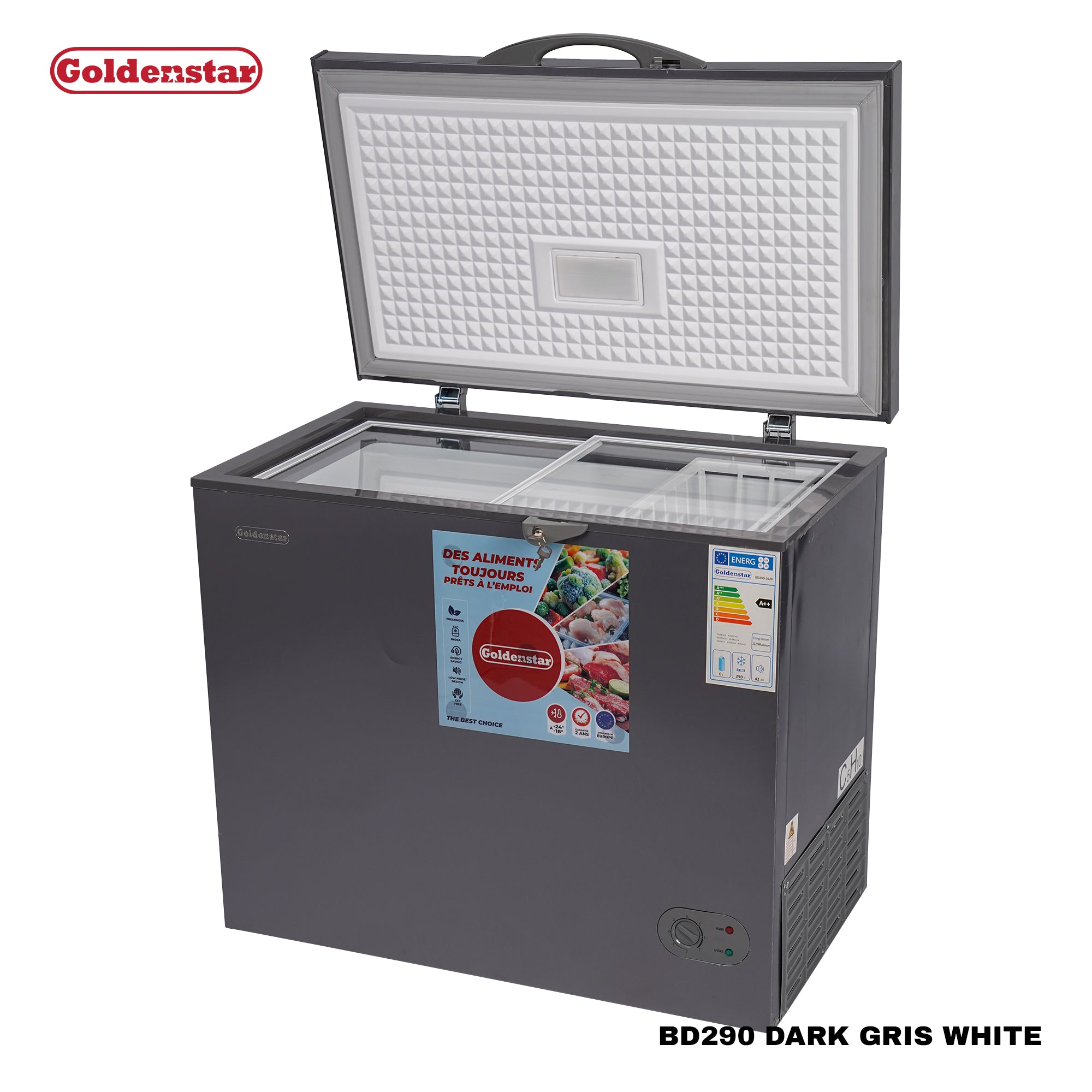 Congelateur 290L DARK GRIS WHITE