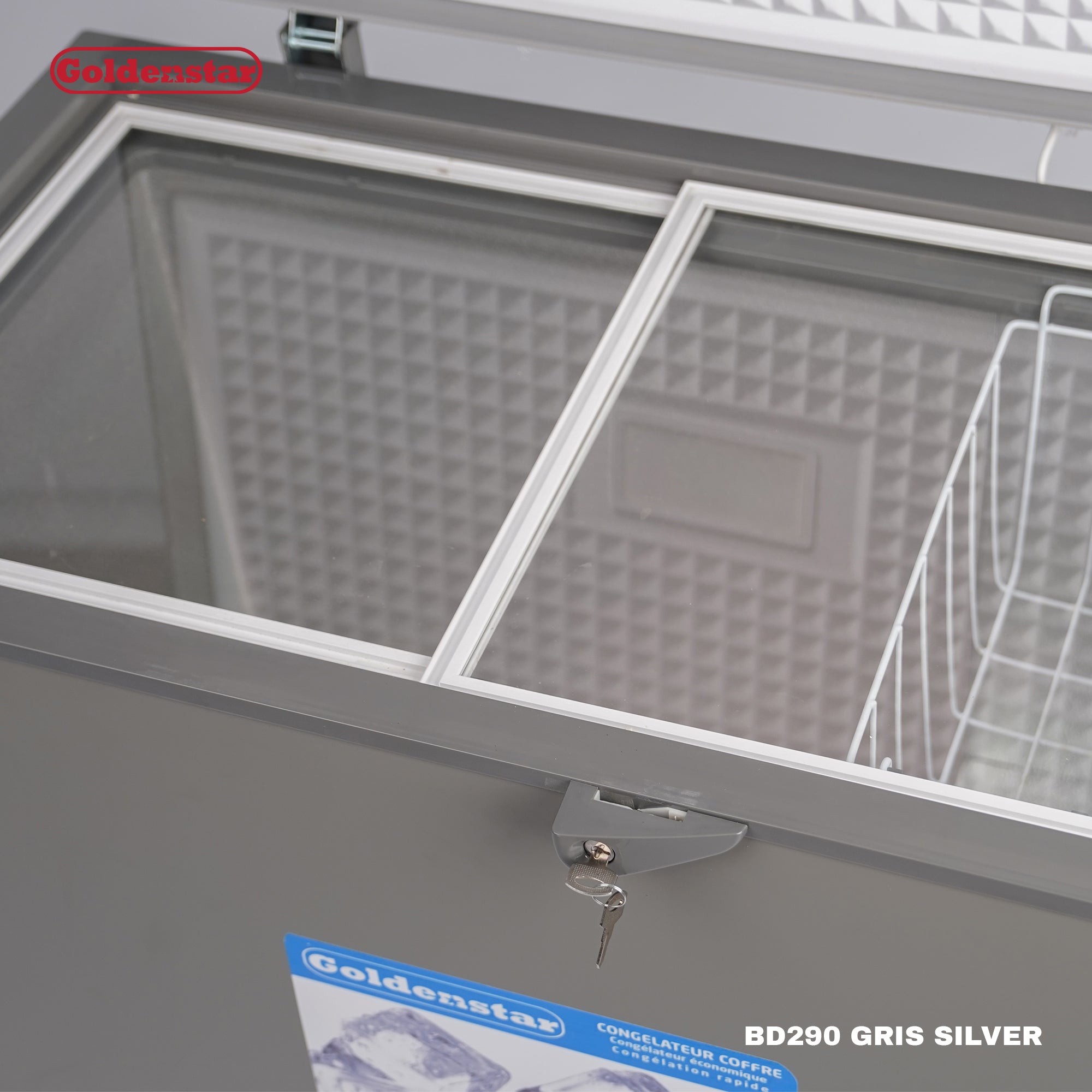 Congelateur 290L GRIS SILVER
