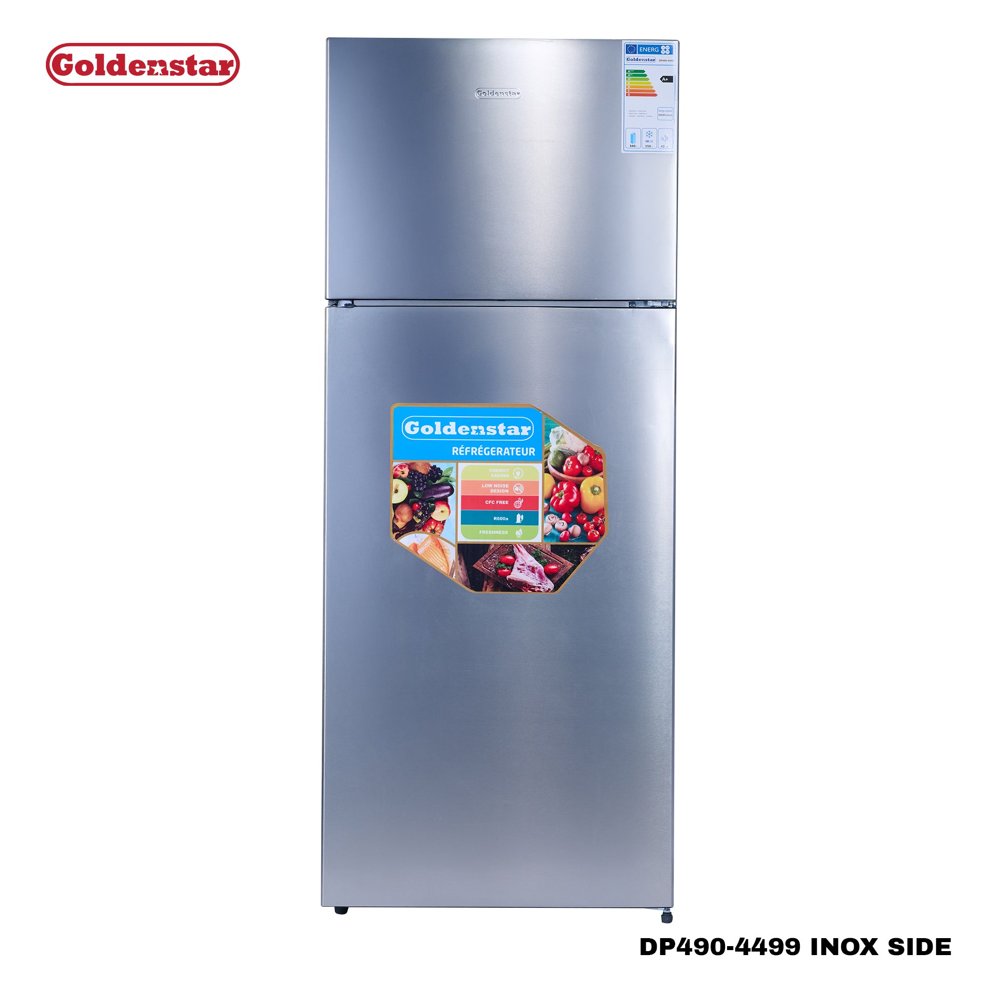 Réfrigérateur 490L INOX SIDE
