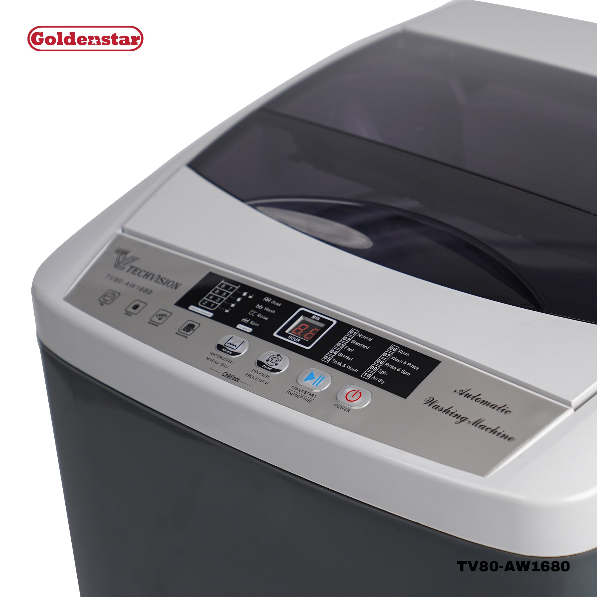 Machine à laver AUTO 8KG GRIS BLANC