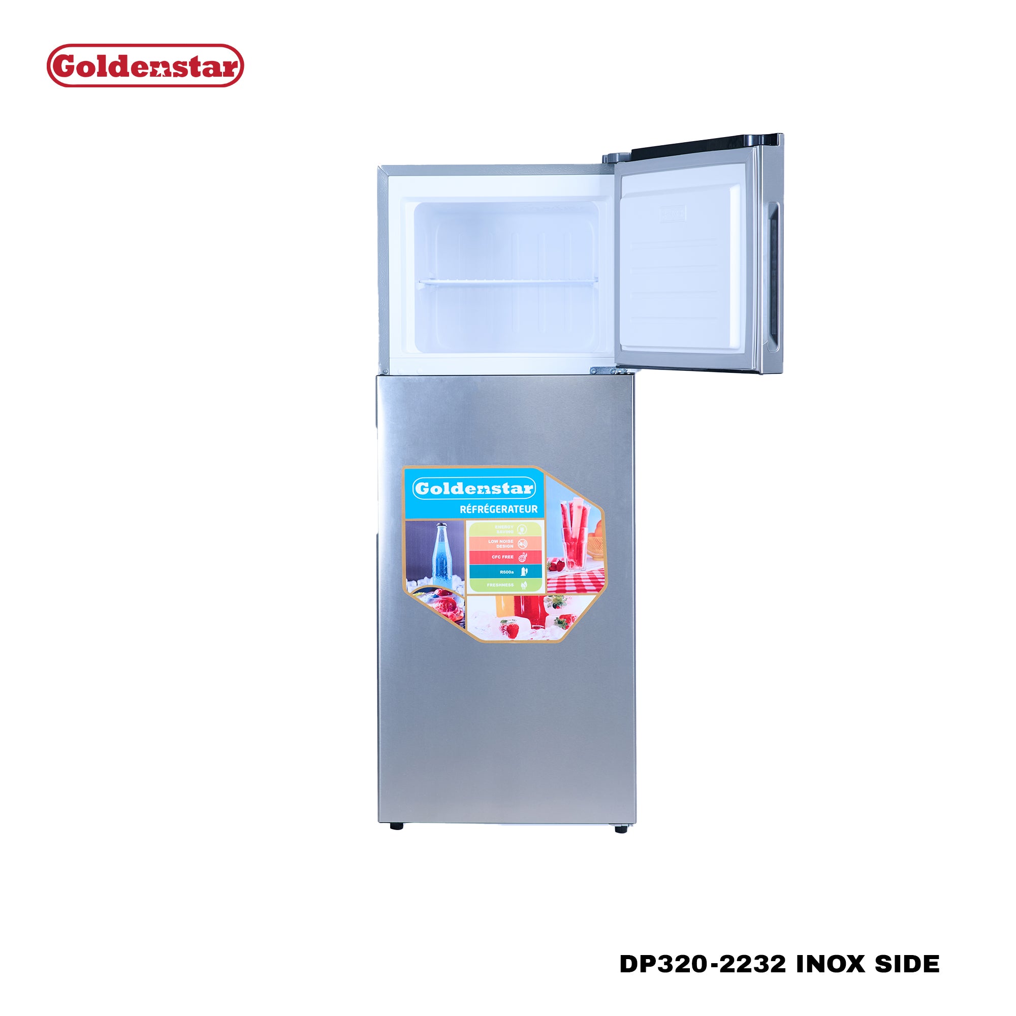Réfrigérateur 320L INOX SIDE