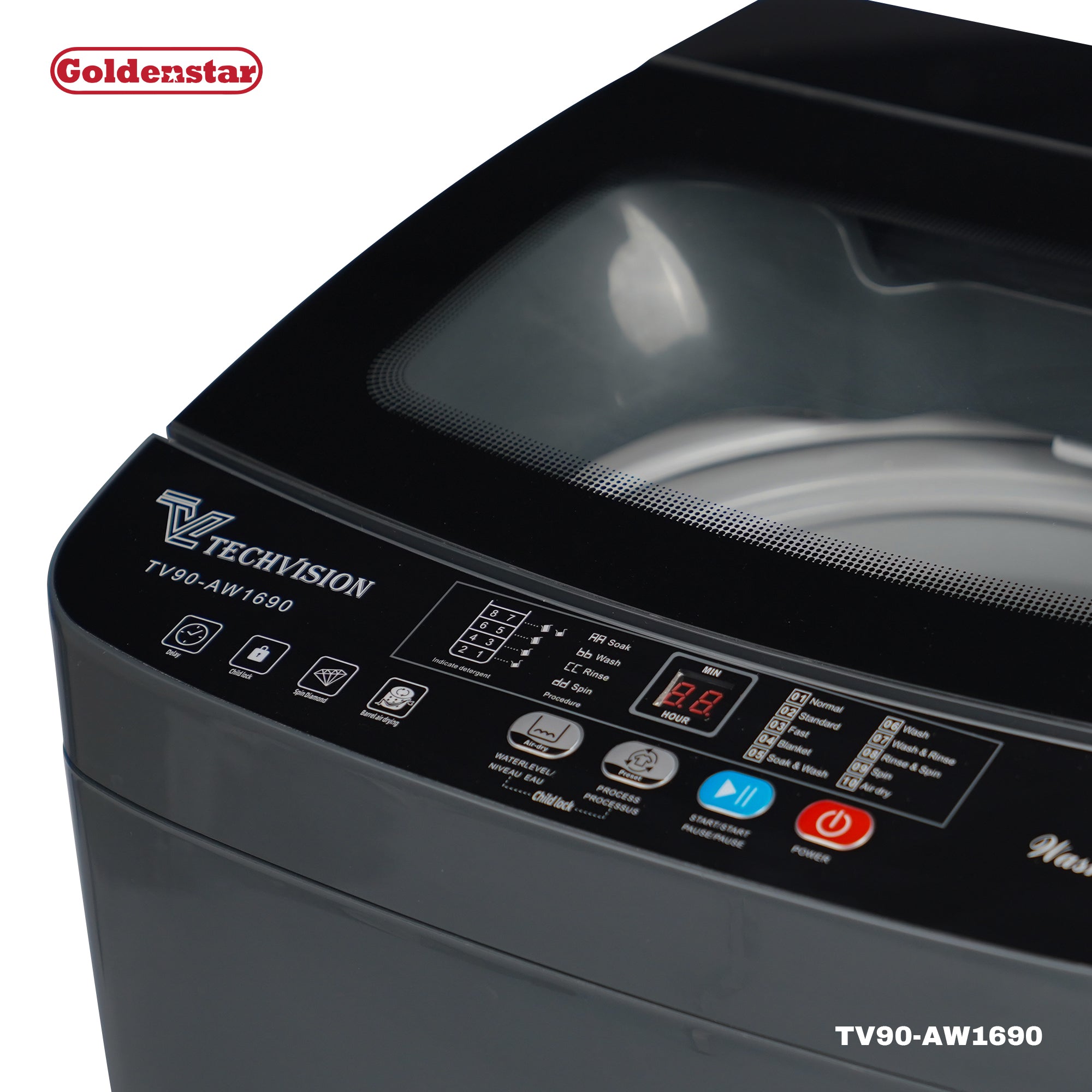 Machine à laver AUTO 9KG GRIS DARK