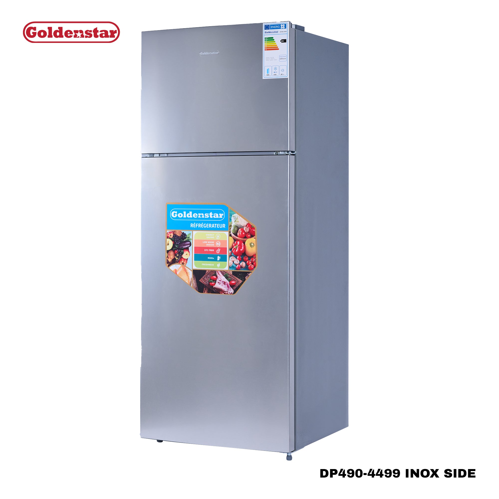 Réfrigérateur 490L INOX SIDE