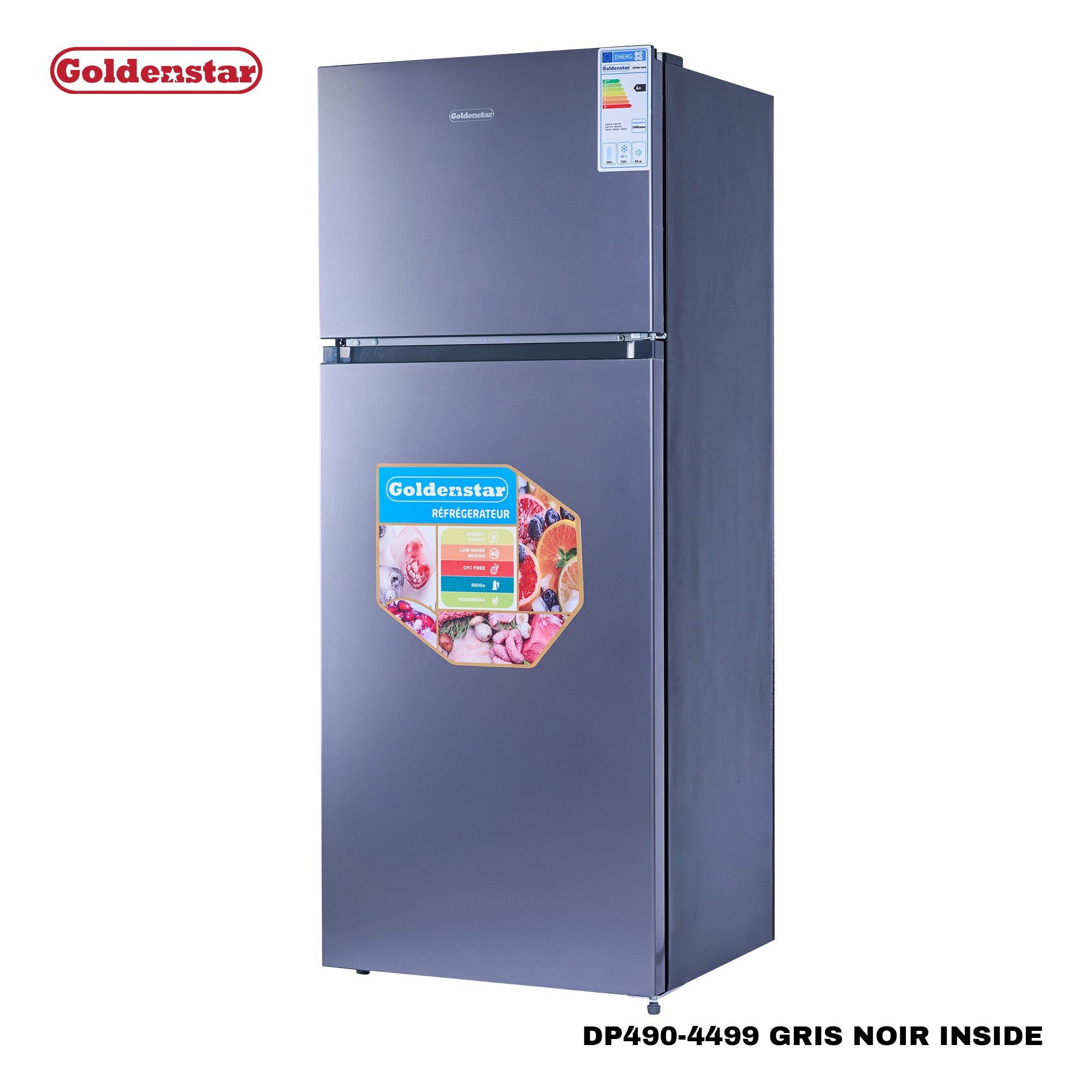 Réfrigérateur 490L GRIS DARK INSIDE