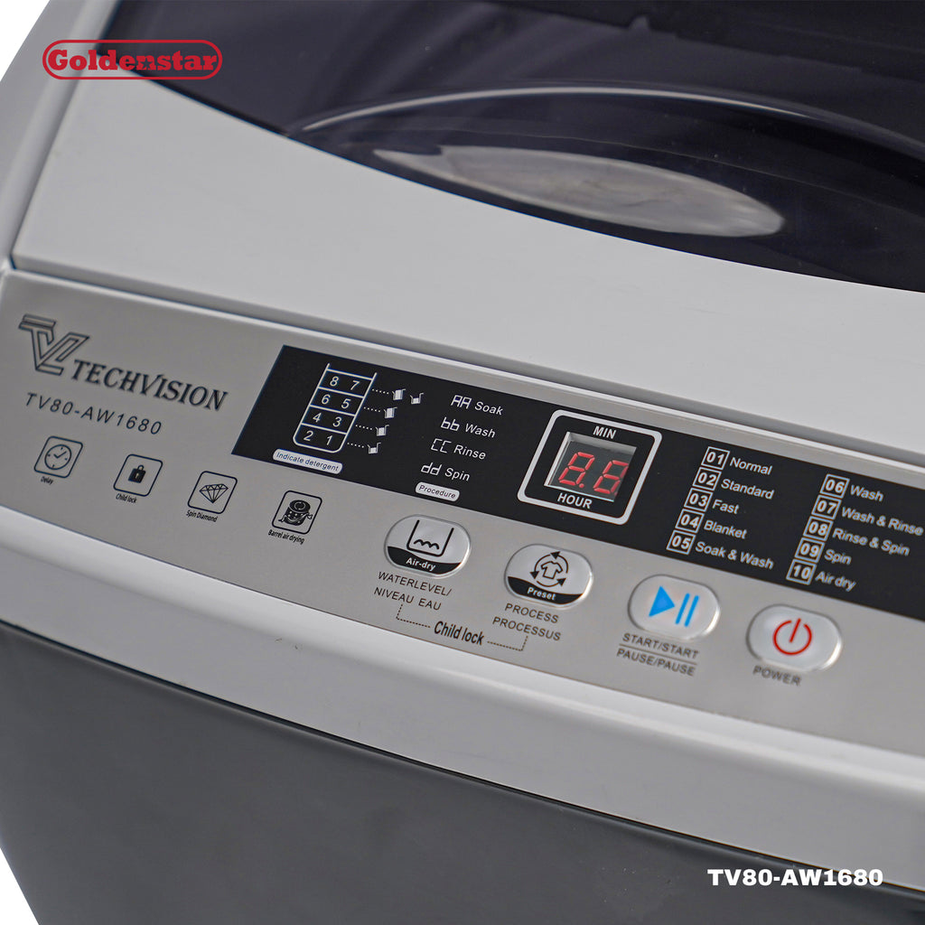 Machine à laver AUTO 8KG GRIS BLANC