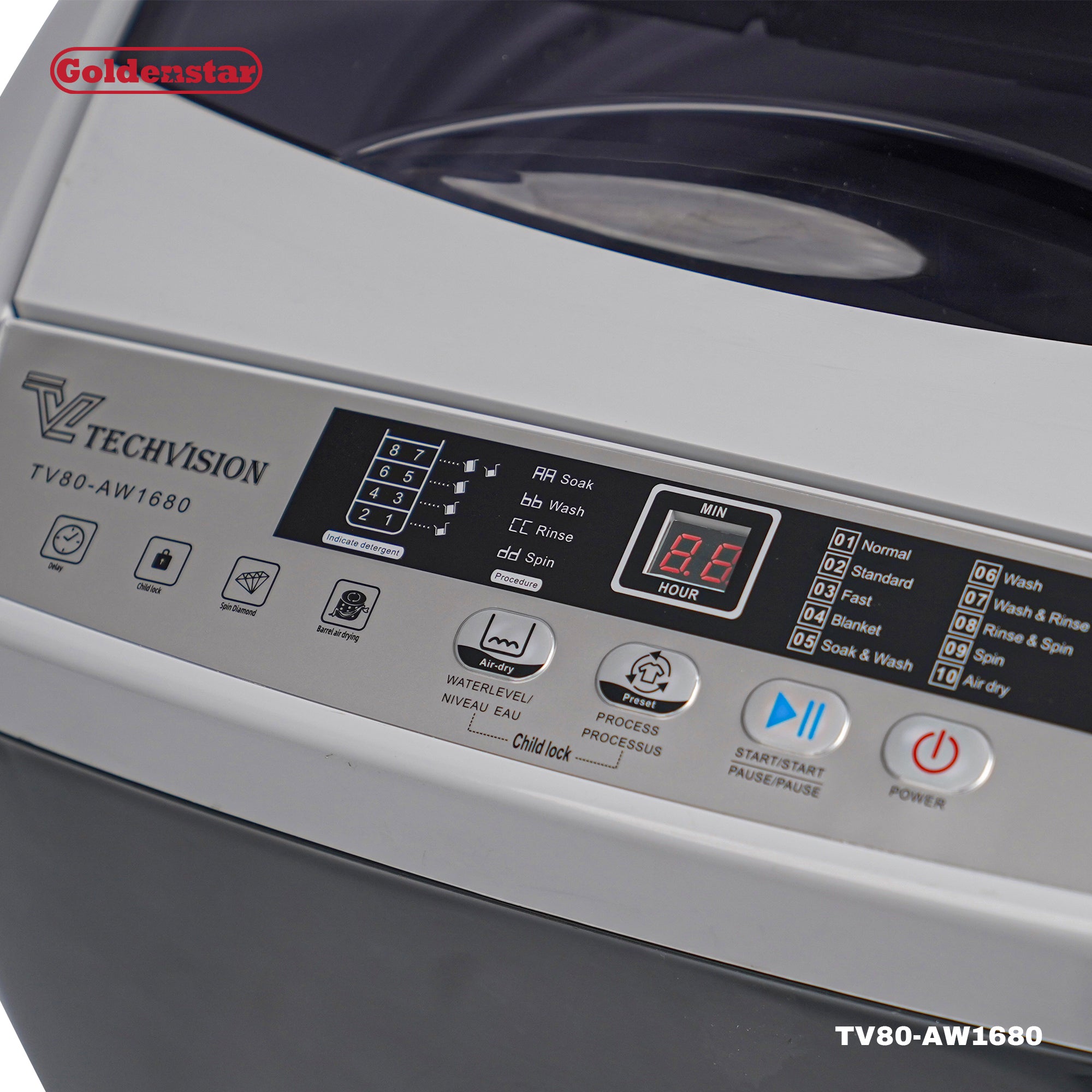 Machine à laver AUTO 8KG GRIS BLANC