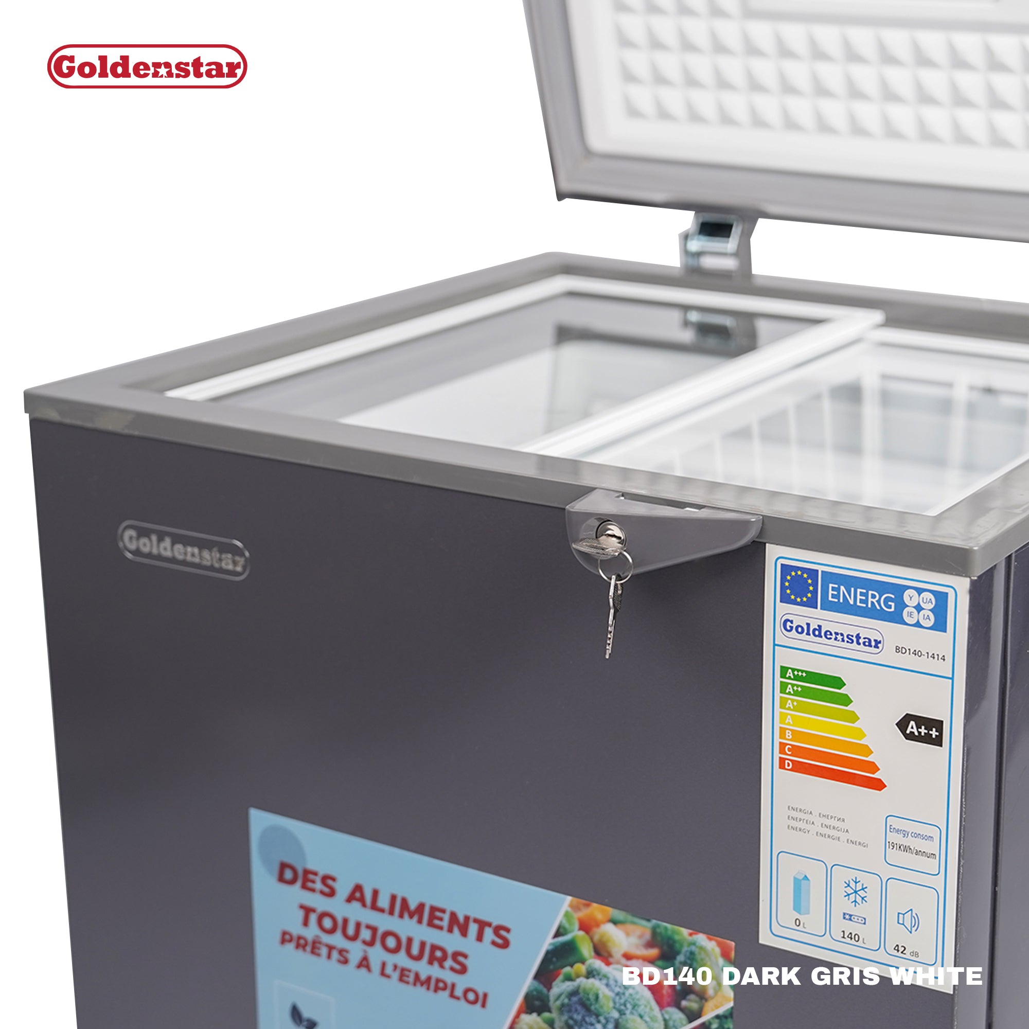 Congelateur 140L DARK GRIS WHITE